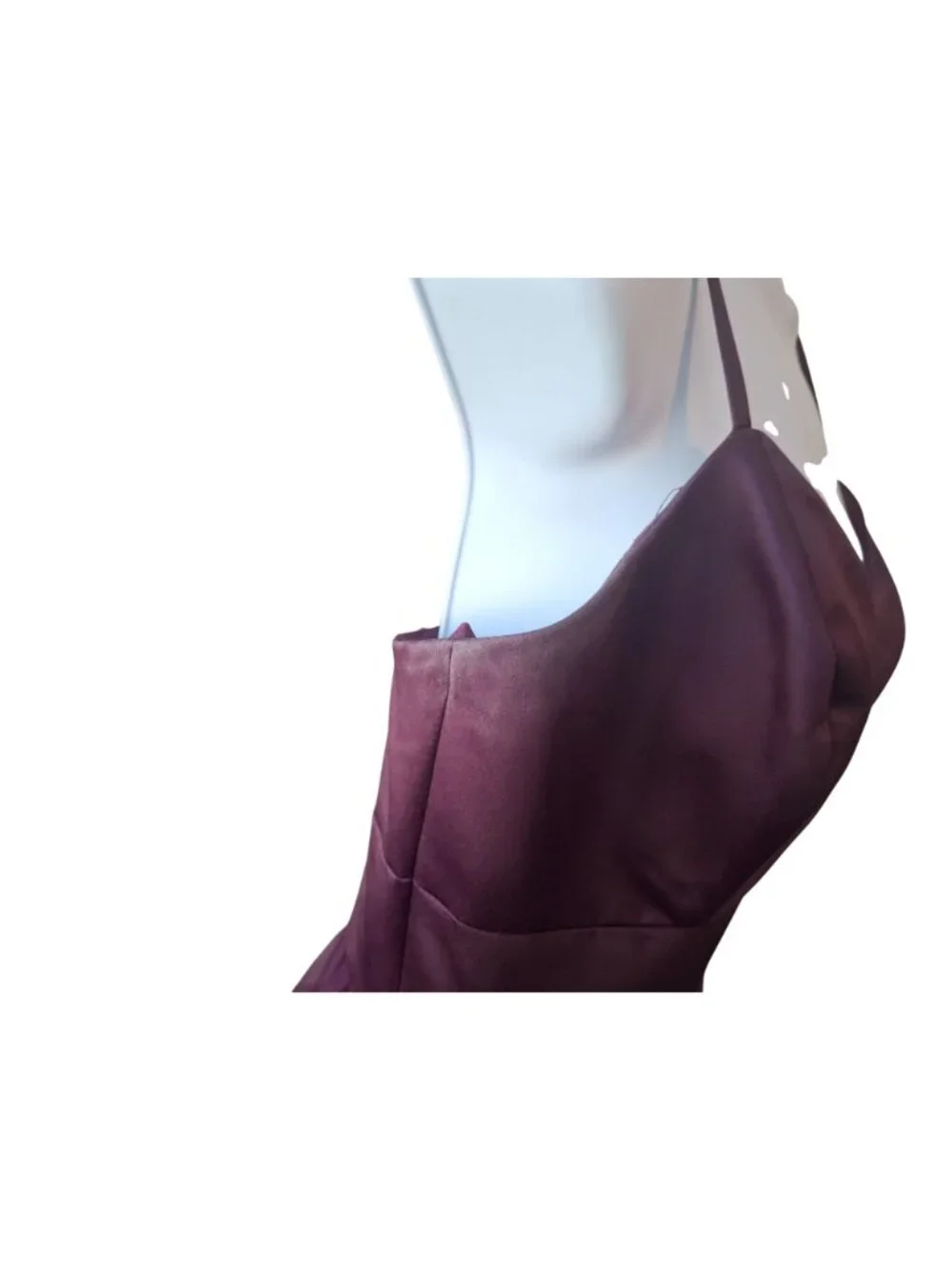 Morilee Madeline Gardner Purple Satin Tulle Maxi Dress Formal Prom Bridesmaid